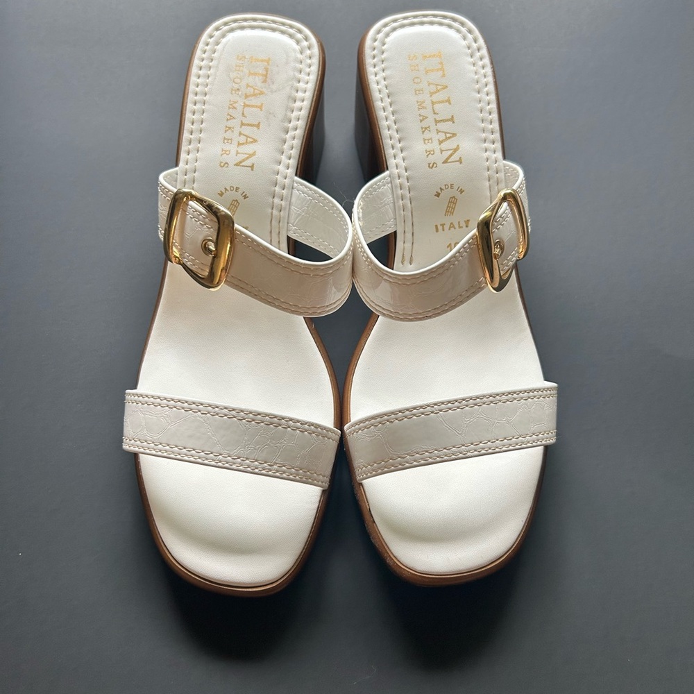 Italian Shoemakers Julita Block Heel Slip On Sandal, Sz: 10, NWOT / No box